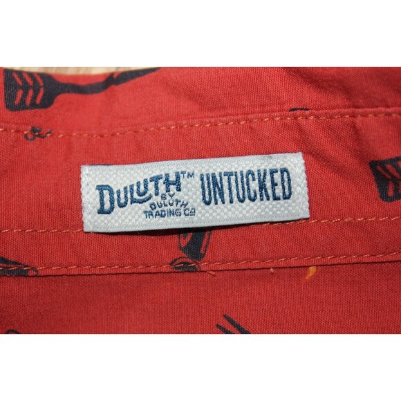 Duluth Trading Co Untucked Grill BBQ Barbecue Shirt Men's Relaxed Fit 2XL Tall - Picture 9 of 13